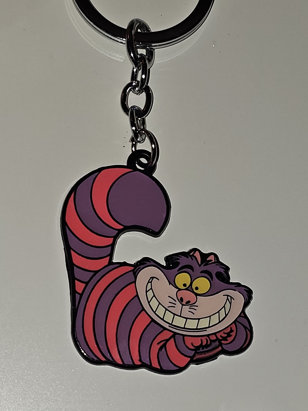 Cheshire Cat Purple & Pink Pet Keychain Charm